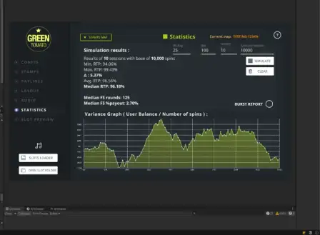 SlotsFactory statistics view